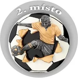 Emblém farebný EM28 futbal 2.miesto