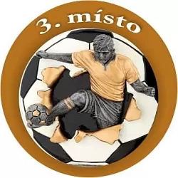 Emblém farebný EM29 futbal 3.miesto