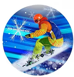 Farebný snowboard EM472 s emblémom