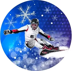 Emblem farebný snowboard EM470